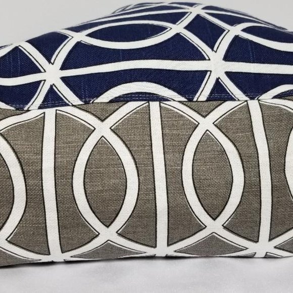 Handmade Grey & Navy Tote Bag - Picture 3 of 4